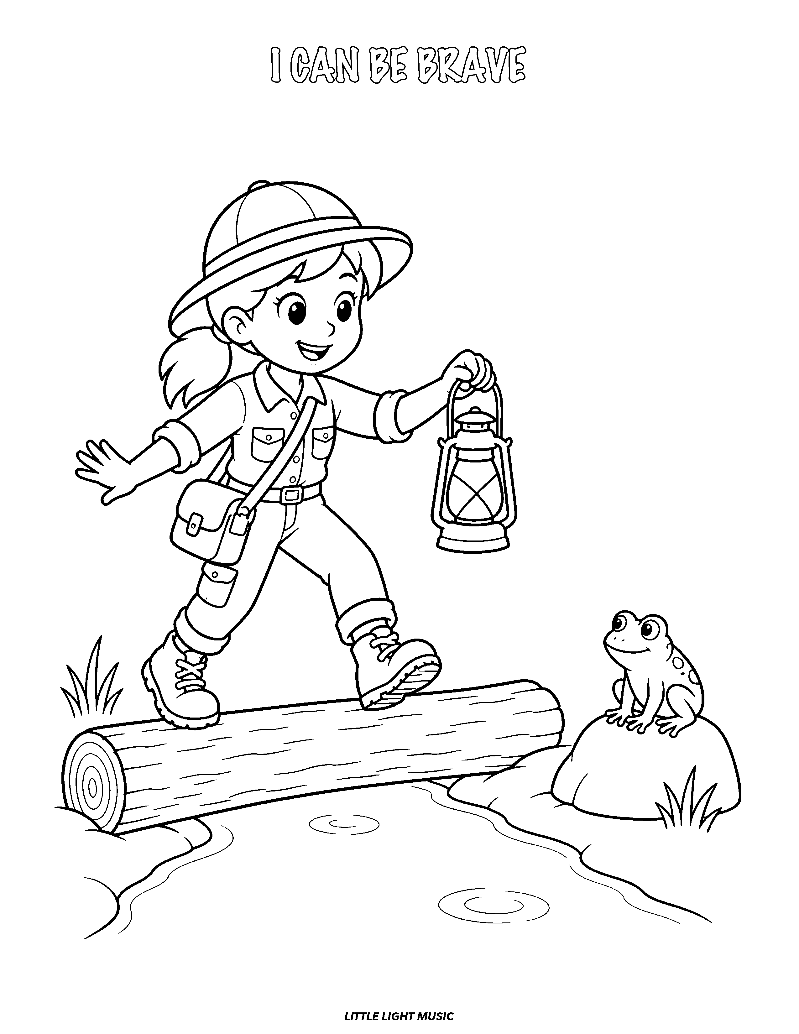 I Can Be Brave colouring page